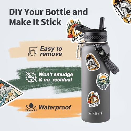 40 oz Insulated Water Bottle with Straw