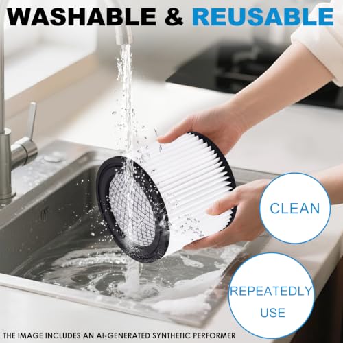 90398 Shop Vac Filters Replacement for Shop Vac 9039800 903‑98‑00 (2 Count)