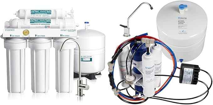 APEC ROES-50 5-Stage & Home Master 7-Stage Artesian Full Contact Reverse Osmosis Drinking Water Filter Systems