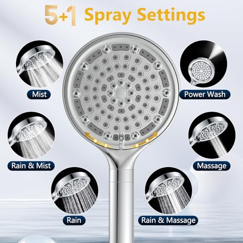 6 Spray Modes Filtered Handheld Showerhead Set