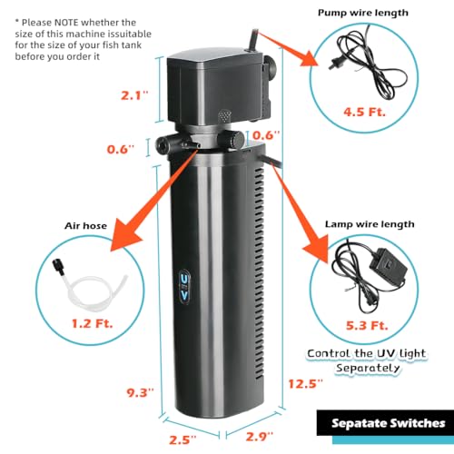 Aquarium Filter with 7W U