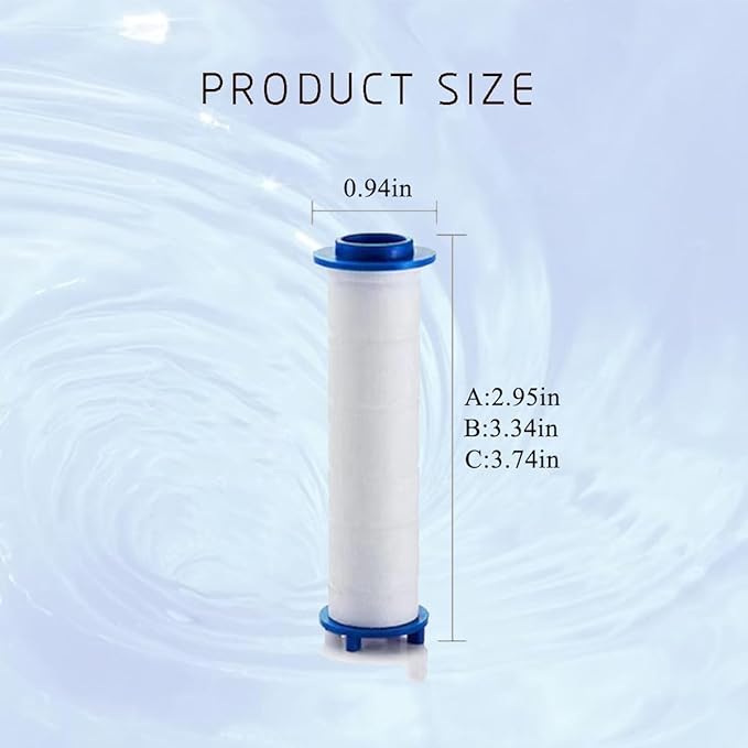 10/20 Pcs Ion Drops Shower Head Filters, 2.95 Inch PP Cotton Filter Cartridge, Turbo Showerhead, Shower Head with Filter for Detachable (A10*pc, 3.34 * 0.94 In)