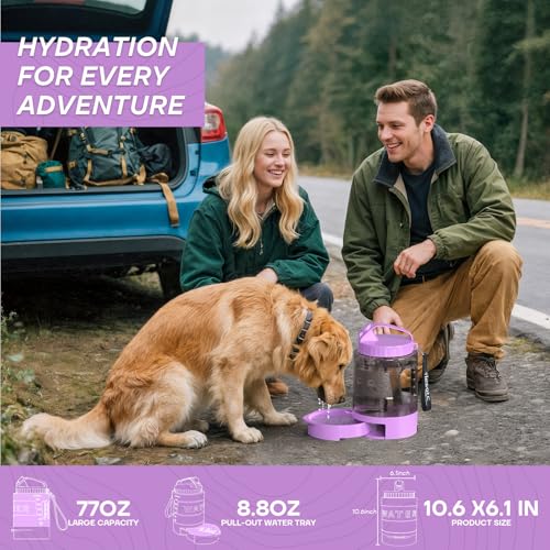 Dog Water Bottle Portable Travel (77 Fl Oz)