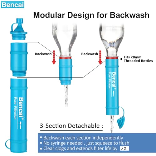 4 Stage 0.1 Micron Ultrafiltration Water Filter Straw (2 Count)