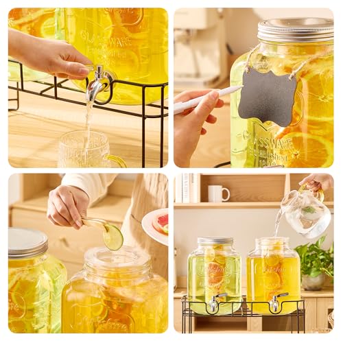 1.5 Gallon Glass Drink Dispensers for Parties