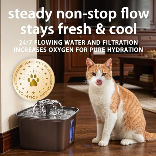 Innovation Award Winner Stainless Steel Cat Water Fountain
