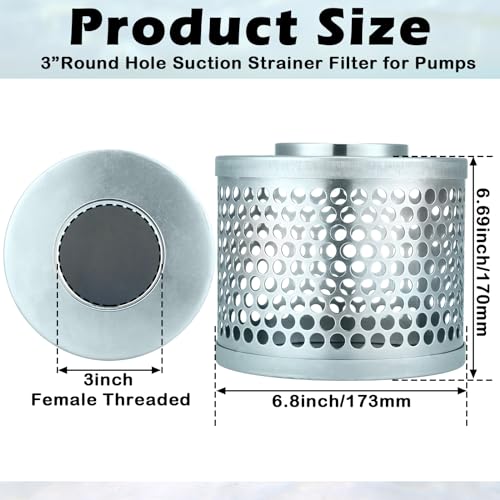 3 Inch Round Hole Suction Strainer Filter Hose for Water Pump