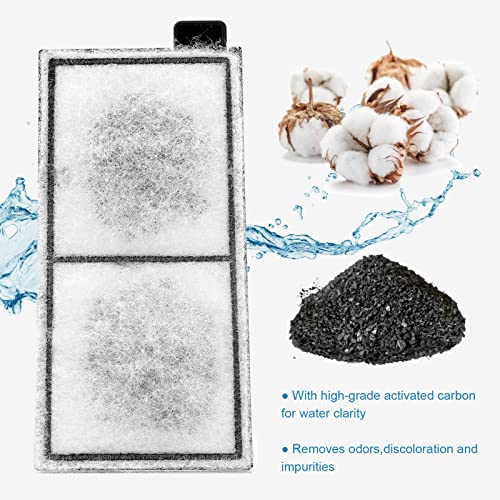 8 Pack Aquarium Replacement Filter Cartridge Fish Tank Filter Cartridge for Aquarium Internal Filter