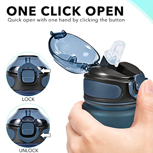 32 oz Drinking Water Bottle with Times to Drink and Straw