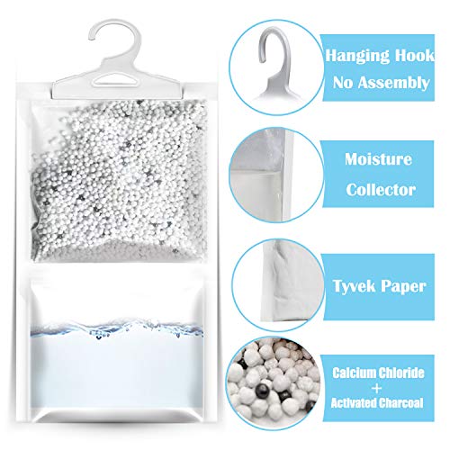 6 Pack Moisture Absorber & Max Odor Eliminator Hanging Bag (6 Count)