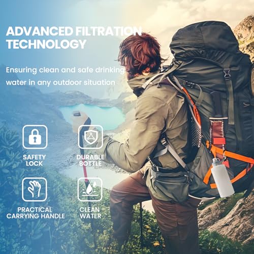 Collapsible Water Bottle with Filter for Travel