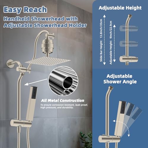 10'' Filtered Showerhead with 4