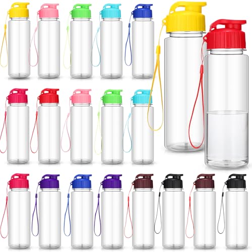 20 Pcs 17 Oz Plastic Water Bottles Bulk Sports