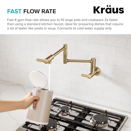 Oletto Pot Filler Faucet with Retractable Arm