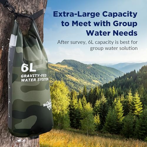 6L Camo Gravity Water Filter Pro for Camping