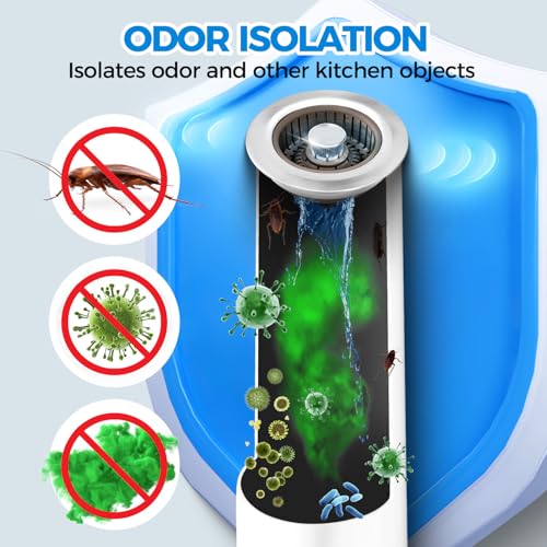 3 in 1 Kitchen Sink Drain Strainer Stopper Removable Basket Pop