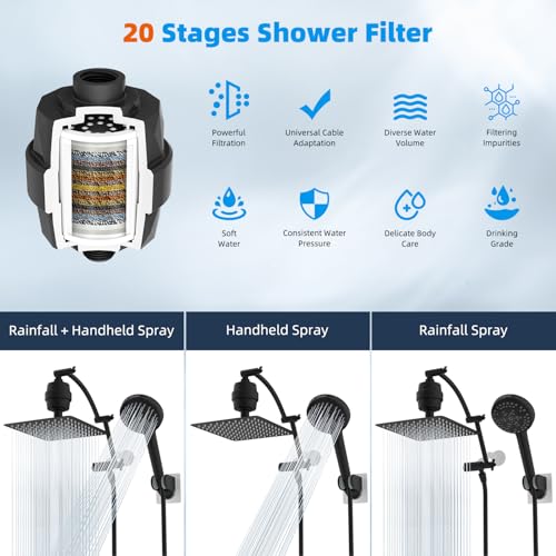 10" Dual Filtered Shower Head Combo