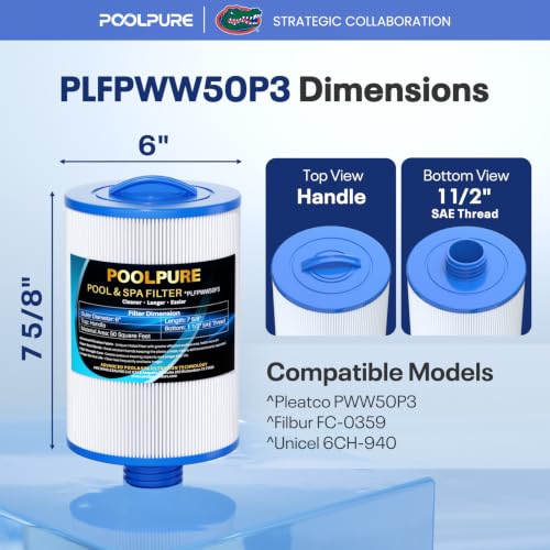 PWW50P3 Spa Filter Replaces Unicel 6CH (2 Count)