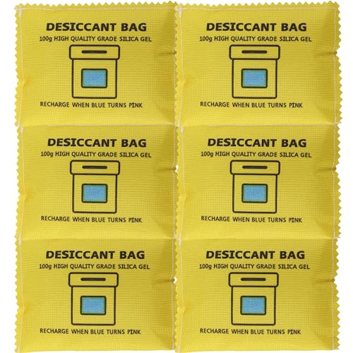 100g Rechargeable Desiccant Silica Gel Beads Pack Lab Desiccants Bag Rechargeable Moisture Absorbing for Storage Bins and Totes