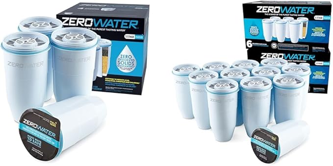 ZeroWater Official Replacement Filter - 5-Stage 0 TDS Filter - System IAPMO Certified to Reduce Lead