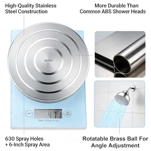 All Metal 6 Inch Filtered Shower Head