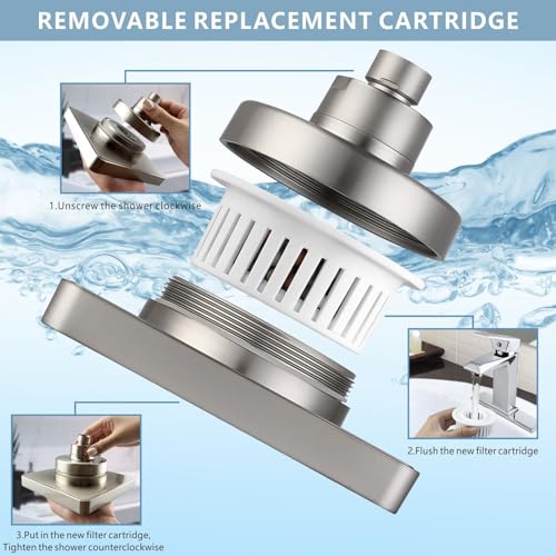 High Pressure Rain Shower Head with Filtered