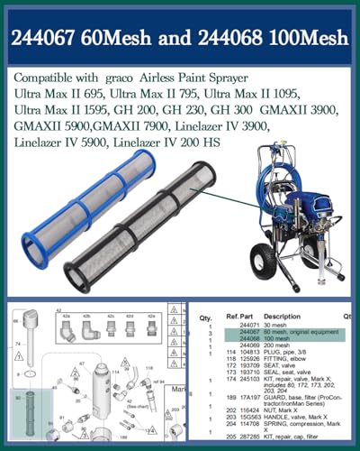 4+2） Pack 244067 60Mesh and 244068 100Mesh Manifold Filter (6 Count)