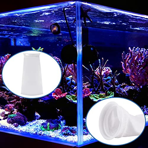 16 Pack 4 Inch Ring Filter Socks 200 μm Aquarium Filter Bags Aquarium Socks for Tank Sump Saltwater Freshwater