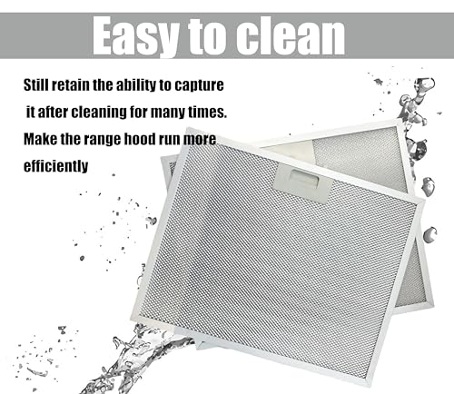 WB02X11011 Range Hood Grease Filter Compatible with GE JV636H1SS JV636H2SS JV536H1SS JV536H2SS JV535H1WW JV635H1BB JV635H2CC 14 (2 Count)