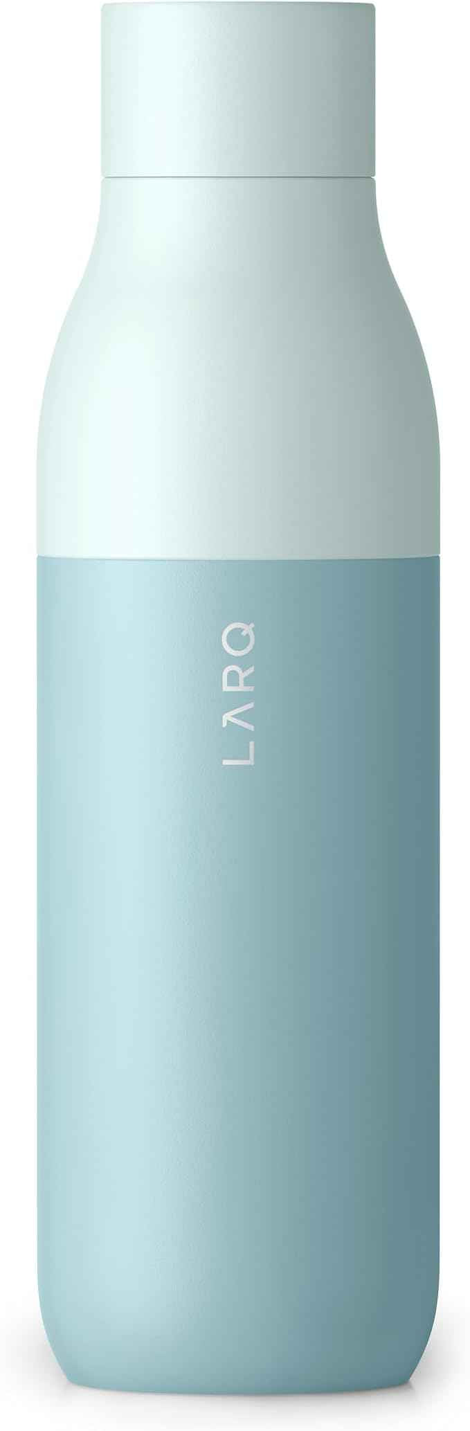 LARQ Bottle Twist Top 25 oz - Insulated Stainless Steel Water Bottle | BPA Free | Reusable Water Bottle for Camping, Office, and Travel | Keep Drinks Cold and Hot, Seaside Mint