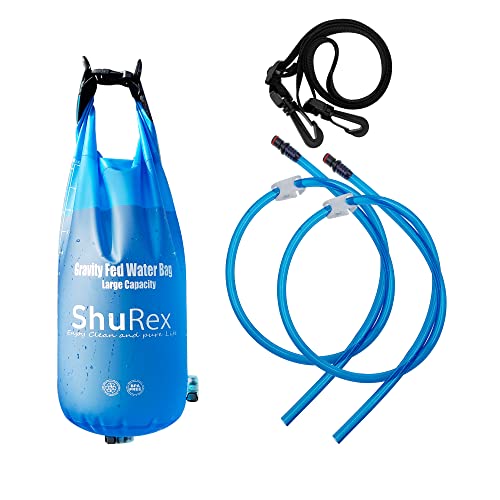 12L/3-Gal Gravity-Fed Water Bag with 2 Outlet Pipes