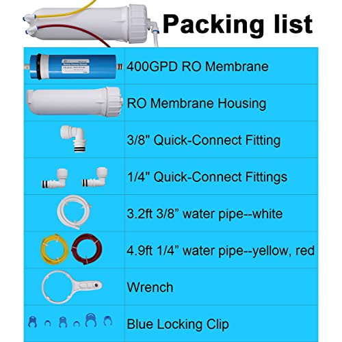 3012 400GPD Reverse Osmosis Membrane Housing Kit with 3