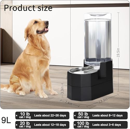 9L Elevated Dog Water Dispenser