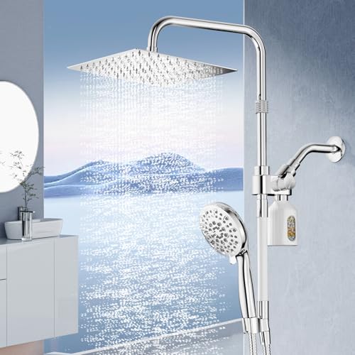 10" Filtered Rain Shower Head with Handheld Spray Combo