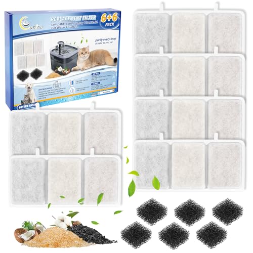 12PCS Cat Water Filter Compatible with Petory Automatic 74oz (12 Count)
