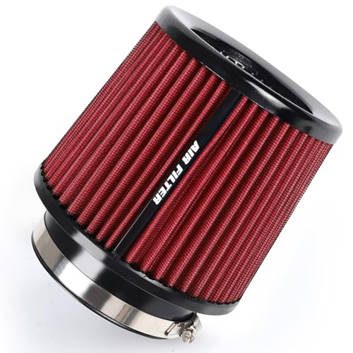 3 3.5 4 Inches Cold Air Intake Filter 76mm 89mm 101mm High Performance Washable Clamp
