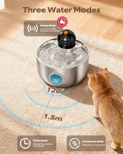 Wireless Cat Water Fountain Cordless