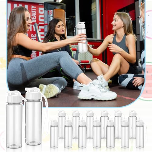 50 Pieces Reusable Plastic Water Bottles Bulk (50 Count)
