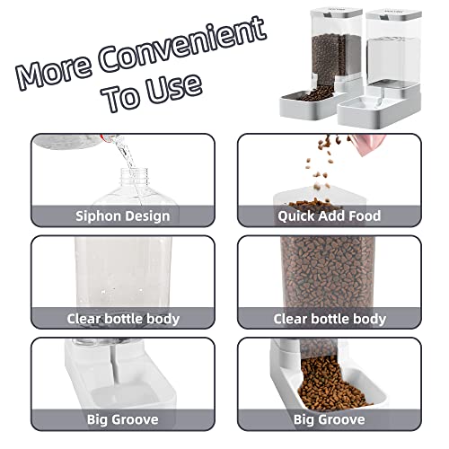 Gravity Pet Feeder and Water Dispenser Set