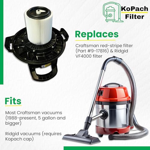 Replacement Filter for Craftsman and Ridgid Shop Vacs Part # 9 (2 Count)