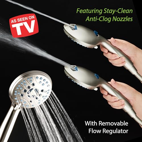 AquaCare 8 mode High Pressure Handheld Shower Head with 2