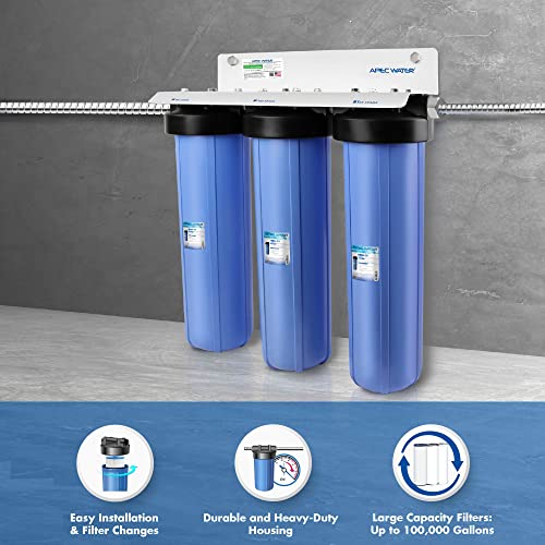 APEC 3 Stage Whole House Water Filter System with Iron