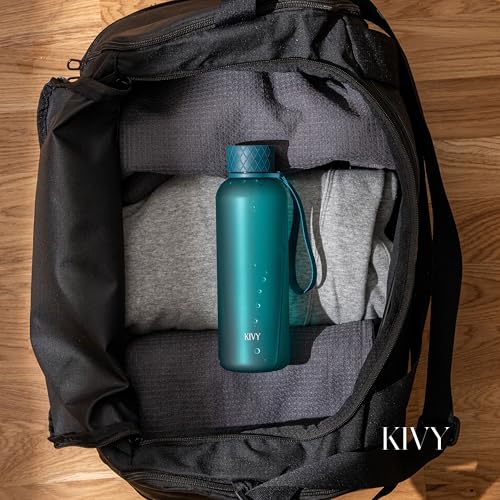 Slim Water Bottle 22oz [Lightweight & Shatterproof] Leak Proof Bottle for Women & Men