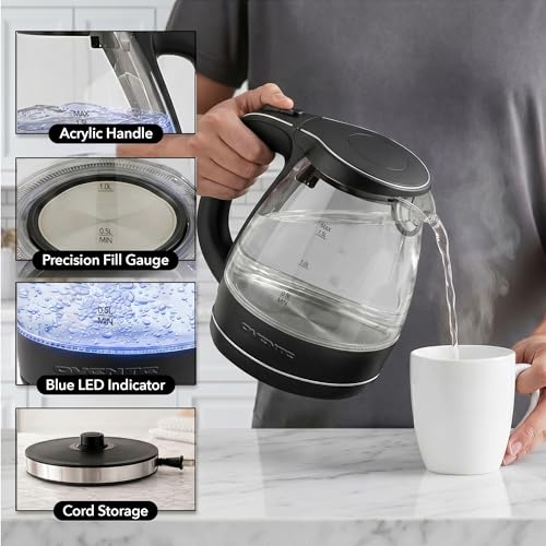 1.5L Glass Electric Kettle Water Boiler