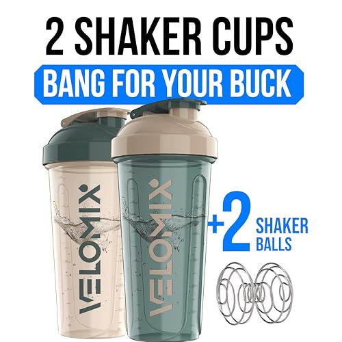 2 Pack 28oz Protein Shaker Bottle for Protein Mixes (2 Count)