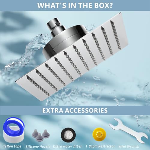 High Pressure Rain Shower Head with Filtered