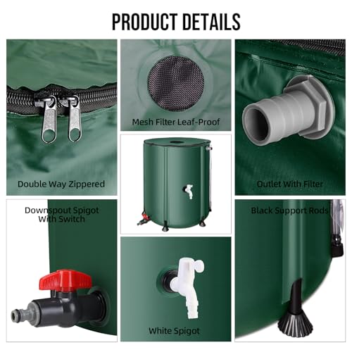Collapsible Rain Barrel Water Collection System