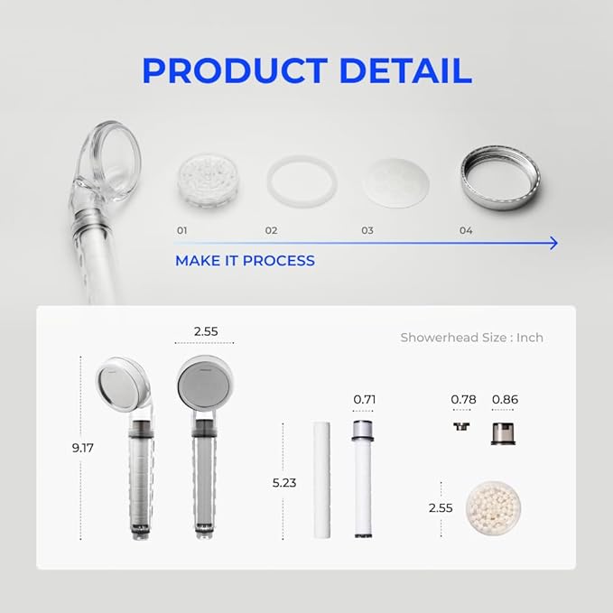 BODYLUV - Puresome Handheld Shower Head (Ver.1), Strong Water Pressure, Water Saving Filter For Bathroom (Handheld Shower Head with Silicon Cover) (Deep Black)