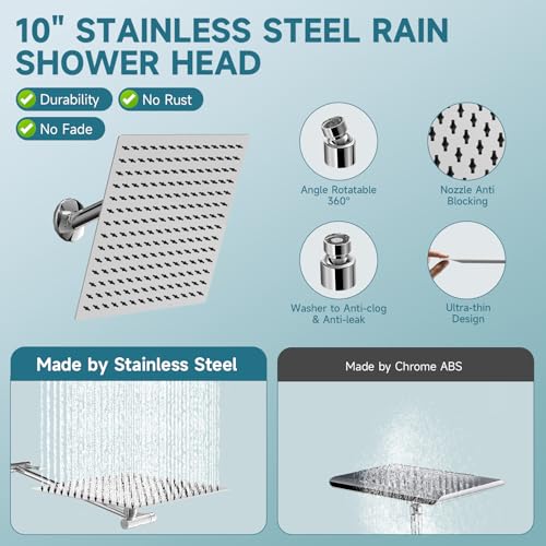 Shower Heads With Handheld Spray Combo