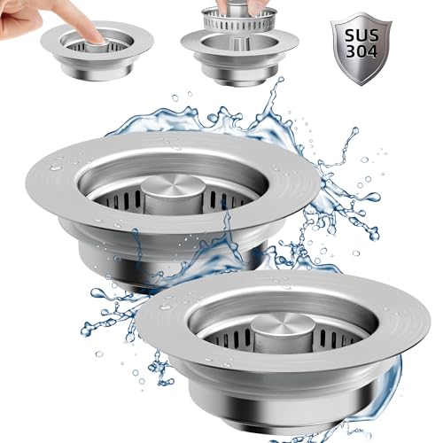 2 Pack Kitchen Sink Drain Strainers (2 Count)